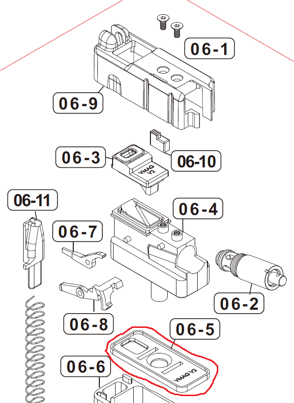 VFC AR GBBR Magazine Gasket