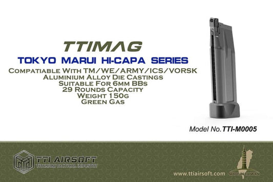 TTI Aluminium Light Weight Gas Mag for Hi-CAPA (compatible with TM/WE/VORSK/AA)