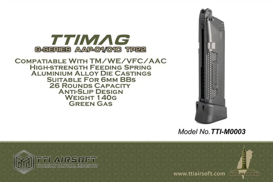 TTI Lightweight Aluminium G Series Gas Magazine For TM/WE/VFC